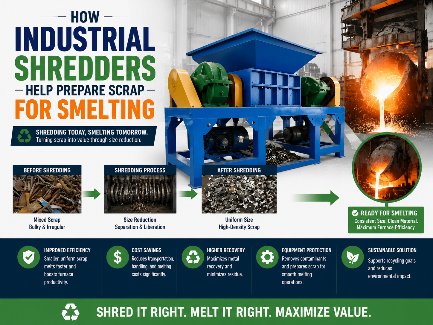 how industrial shredders help prepare scrap for smelting 1
