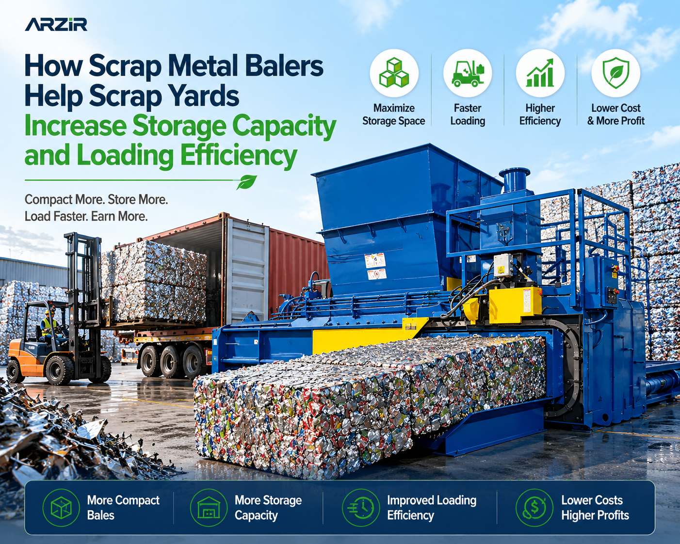 how scrap metal balers help scrap yards increase storage capacity and loading efficiency 1