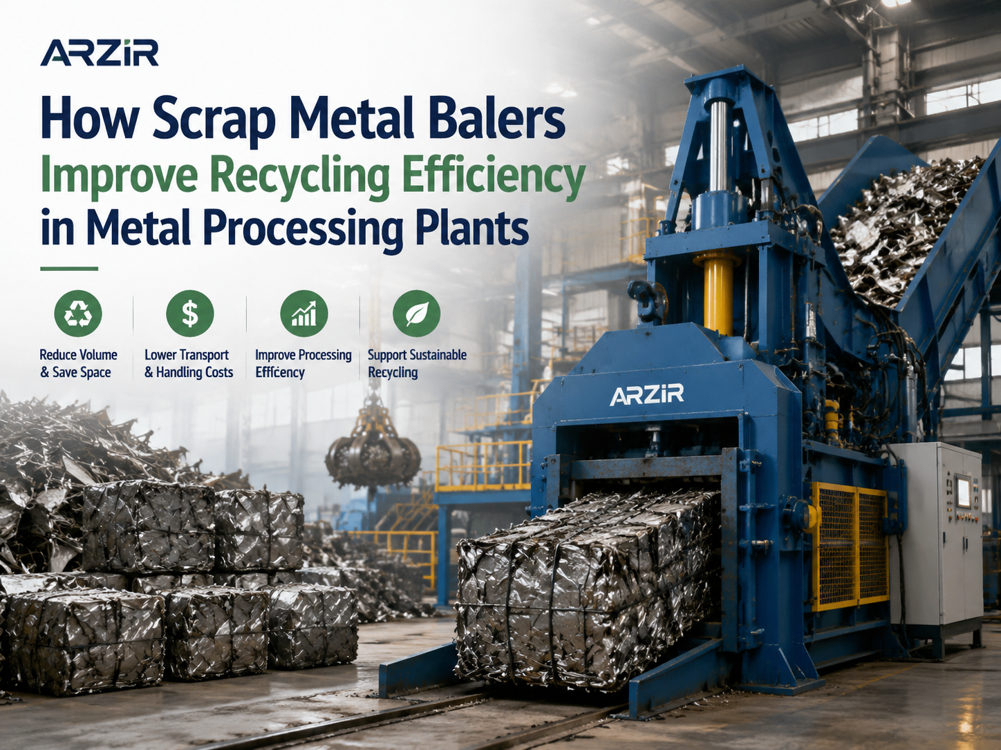 how scrap metal balers improve recycling efficiency in metal processing plants 1