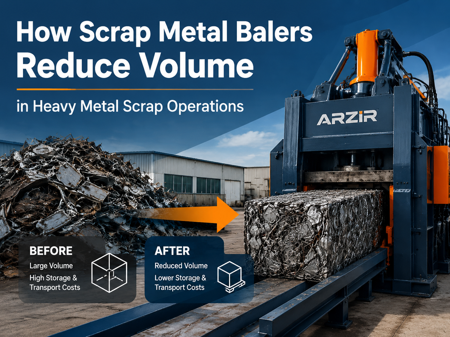how scrap metal balers reduce volume in heavy metal scrap operations 1