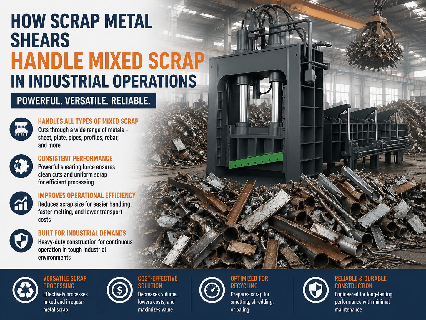 how scrap metal shears handle mixed scrap in industrial operations a comprehensive guide