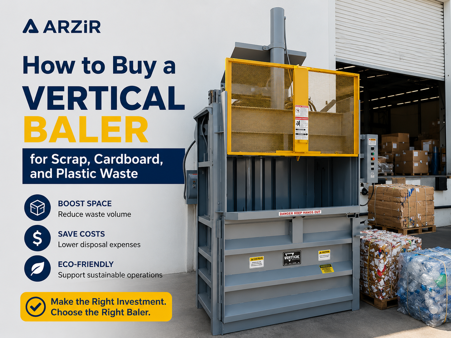 how to buy a vertical baler for scrap cardboard and plastic waste a comprehensive industri