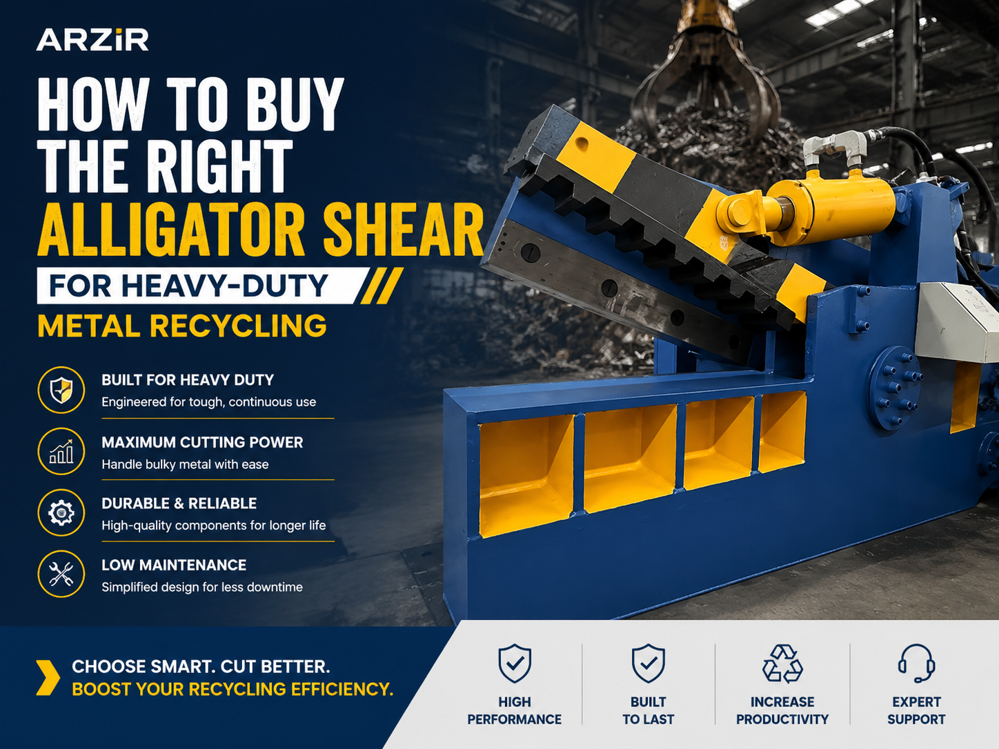 how to buy the right alligator shear for heavy duty metal recycling