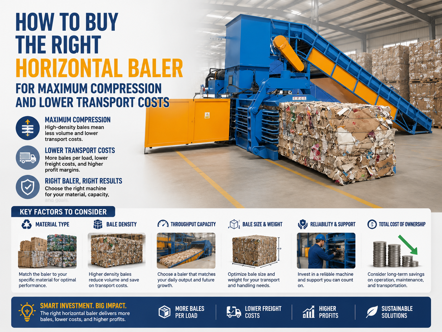 how to buy the right horizontal baler for maximum compression and lower transport costs