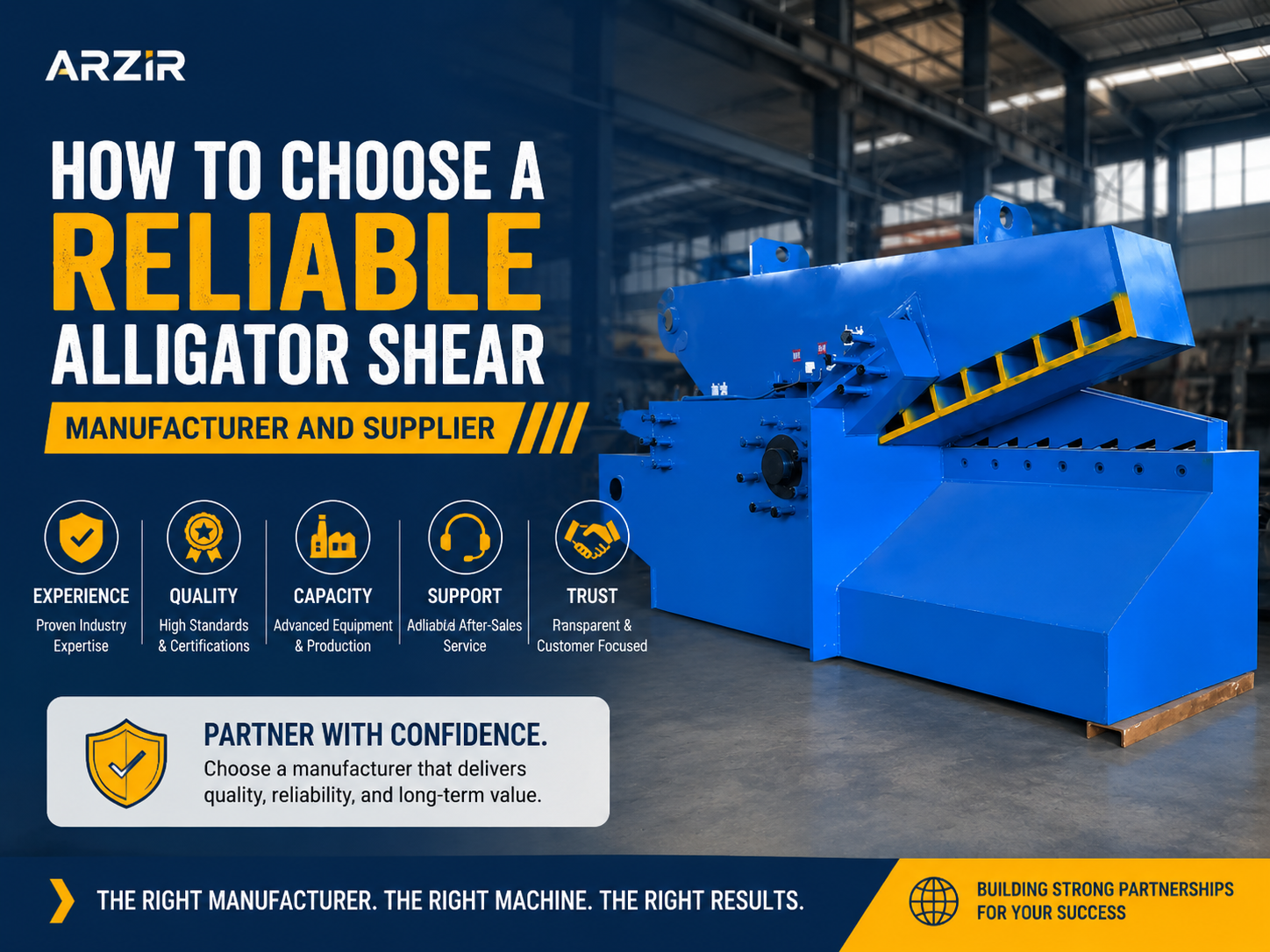 how to choose a reliable alligator shear manufacturer and supplier a comprehensive guide