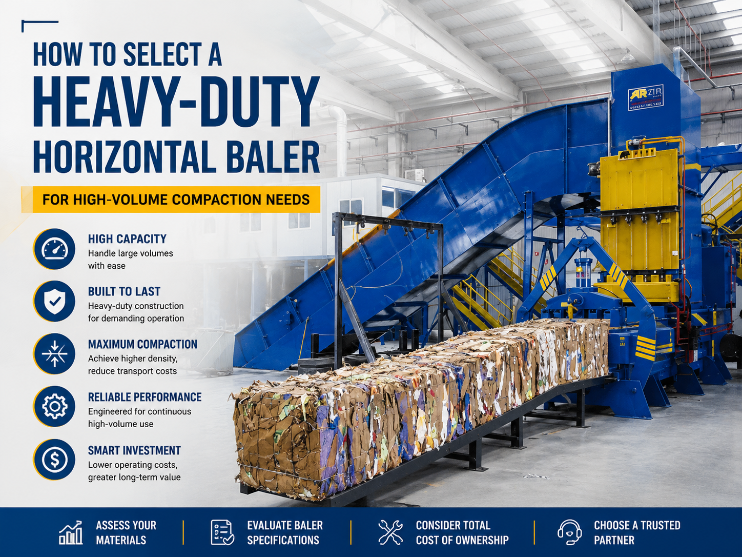 how to select a heavy duty horizontal baler for high volume compaction needs