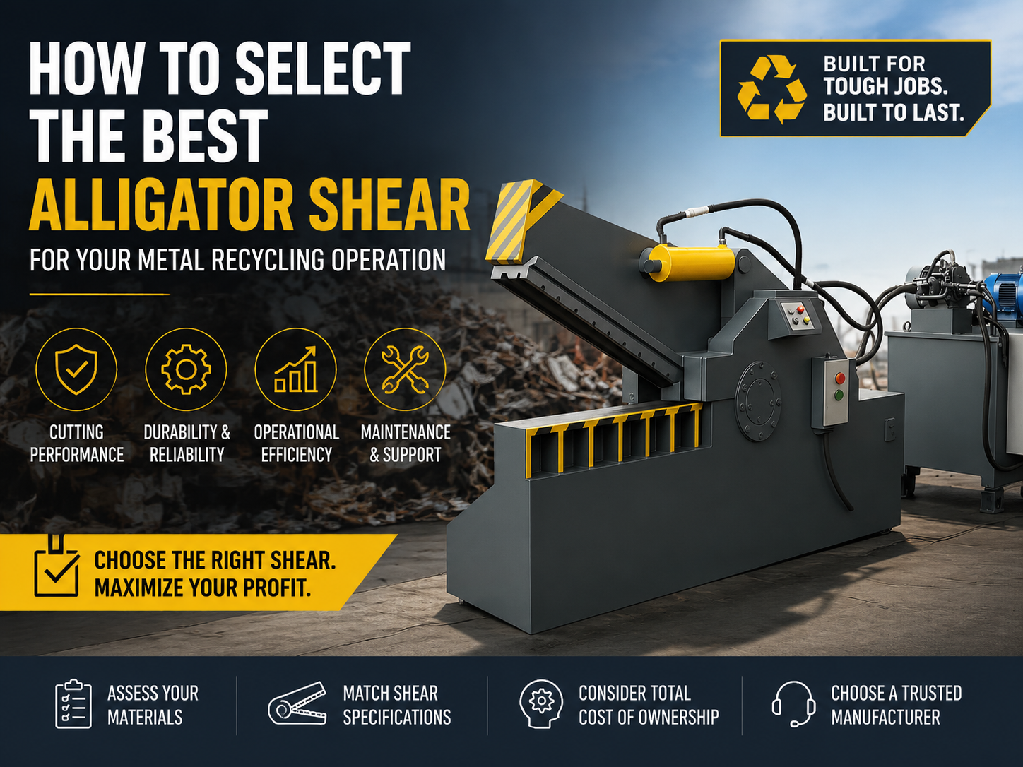 how to select the best alligator shear for your metal recycling operation