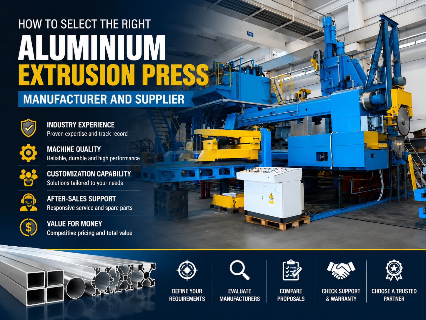 how to select the right aluminium extrusion press manufacturer and supplier 1