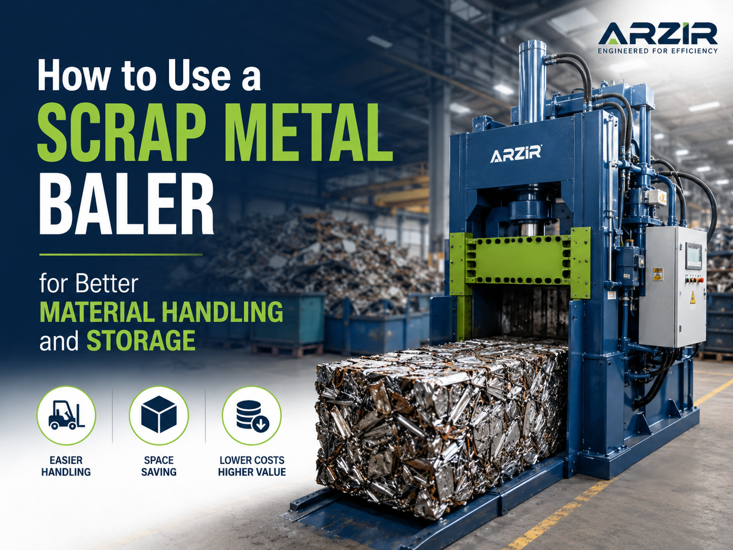 how to use a scrap metal baler for better material handling and storage