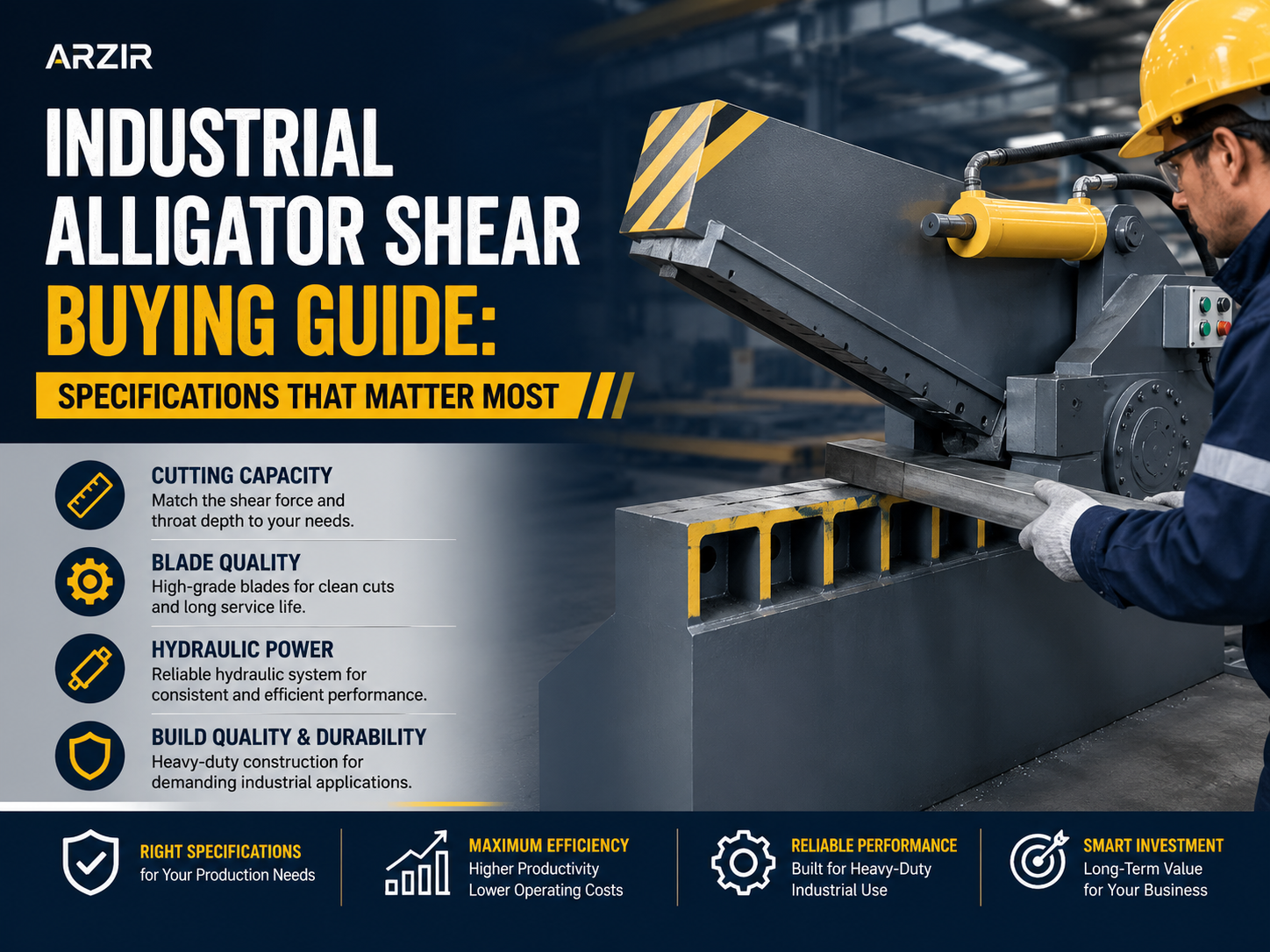 industrial alligator shear buying guide specifications that matter most