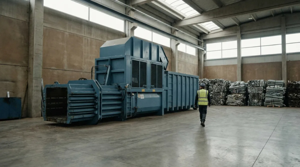 Industrial Scrap Metal Baler Facility Layout