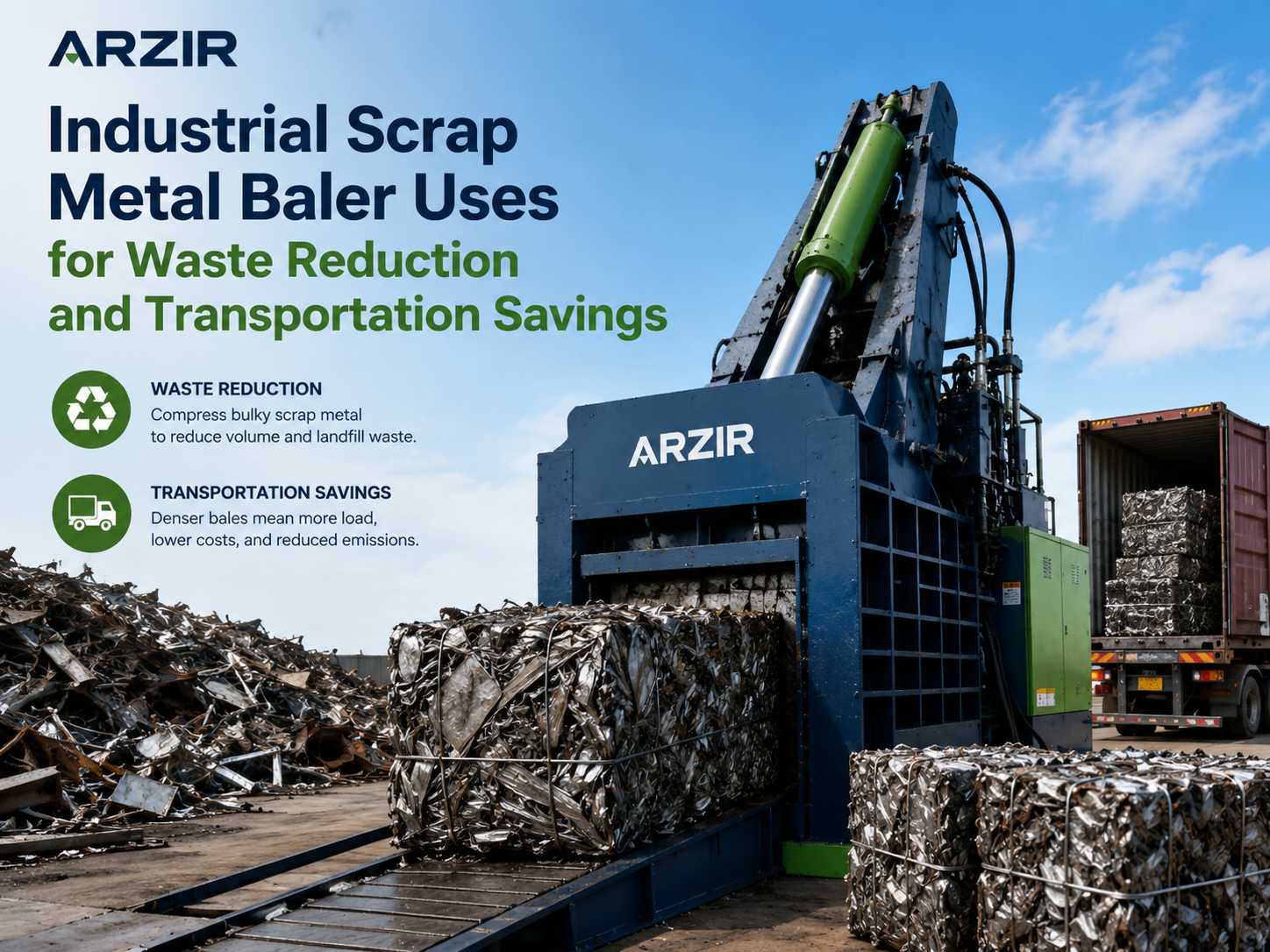 industrial scrap metal baler uses for waste reduction and transportation savings 1