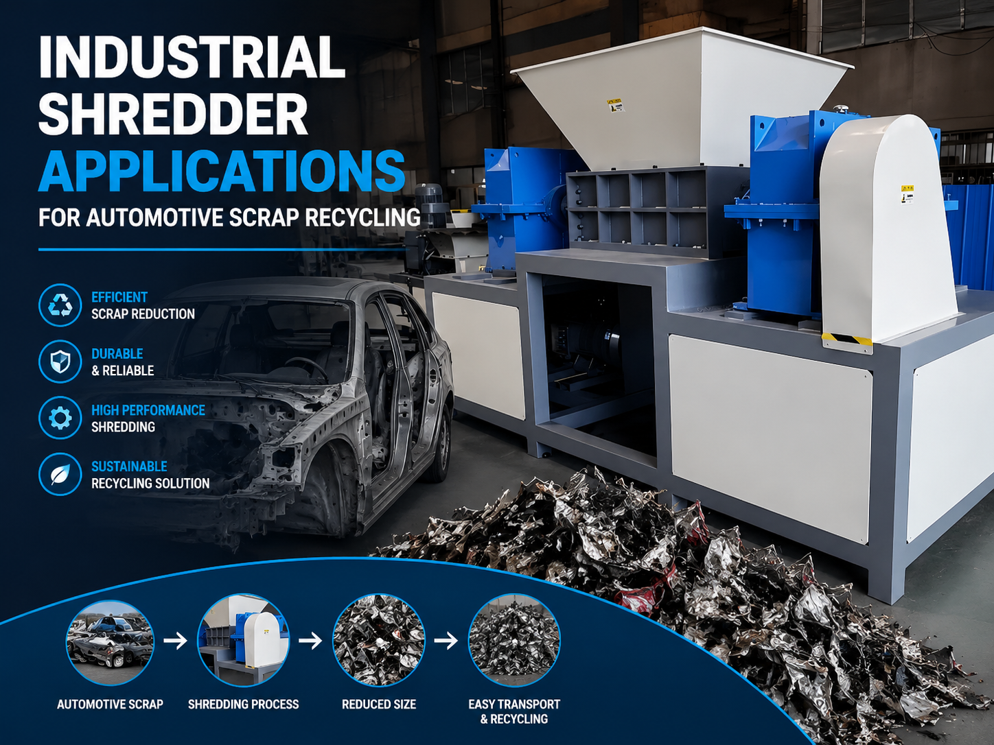 industrial shredder applications for automotive scrap recycling a comprehensive guide