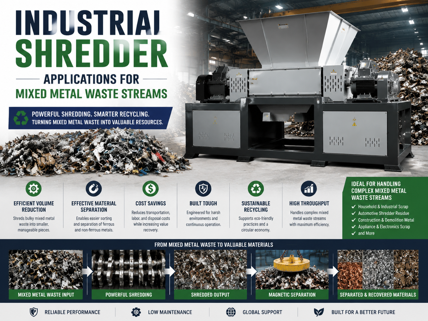 industrial shredder applications for mixed metal waste streams a comprehensive guide