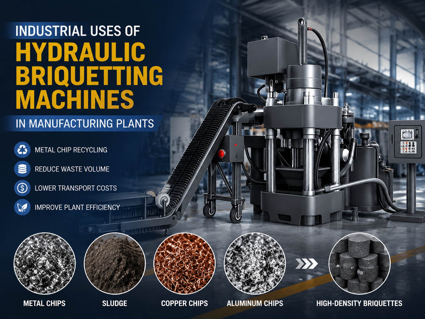 industrial uses of hydraulic briquetting machines in manufacturing plants a comprehensive