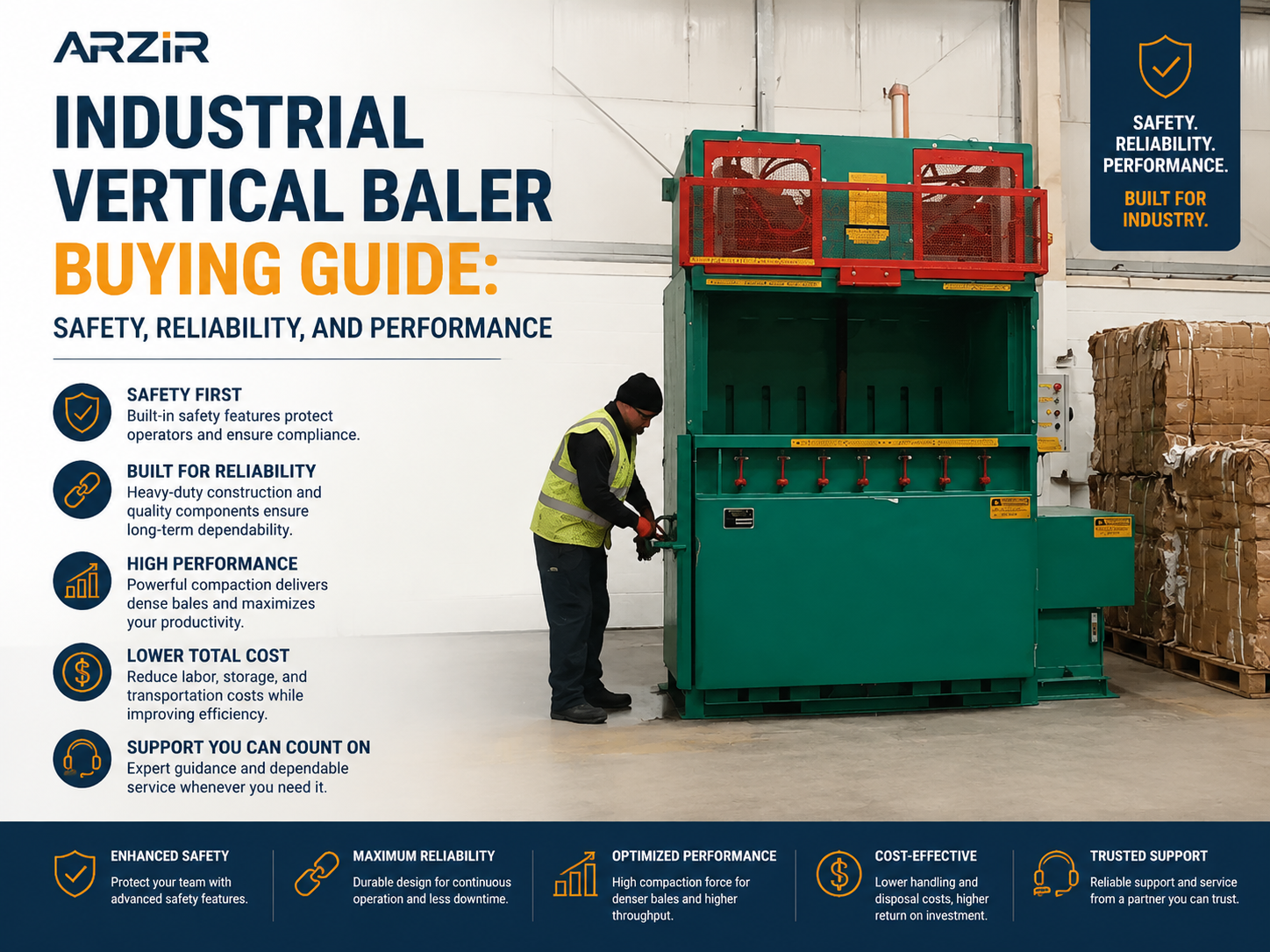 industrial vertical baler buying guide safety reliability and performance