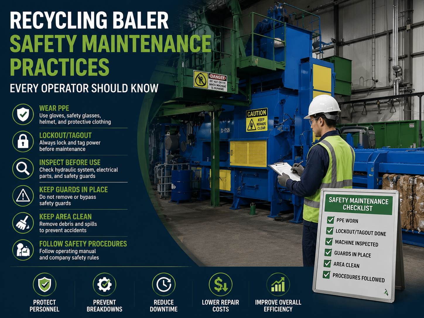 recycling baler safety maintenance practices every operator should know 1