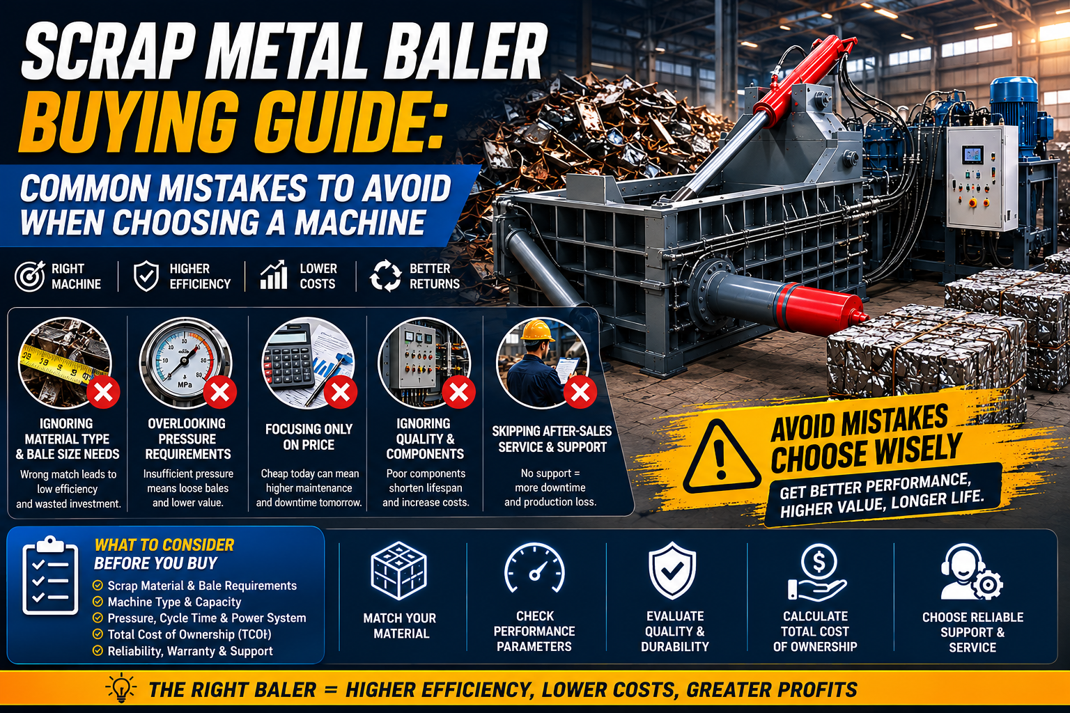 scrap metal baler buying guide common mistakes to avoid when choosing a machine