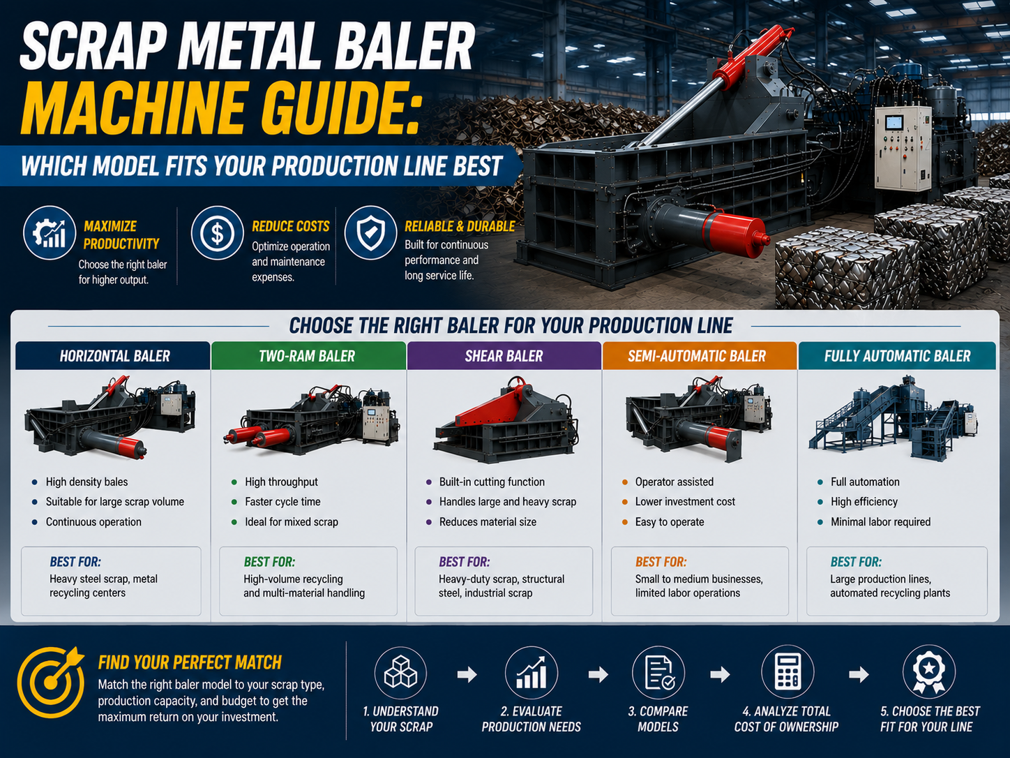 scrap metal baler machine guide which model fits your production line best