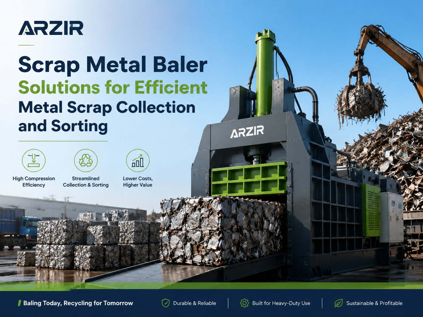 scrap metal baler solutions for efficient metal scrap collection and sorting 1