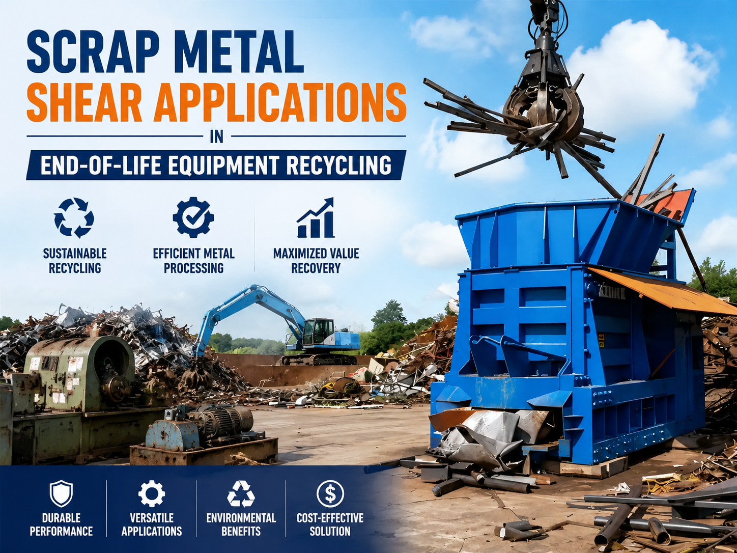 scrap metal shear applications in end of life equipment recycling a comprehensive guide