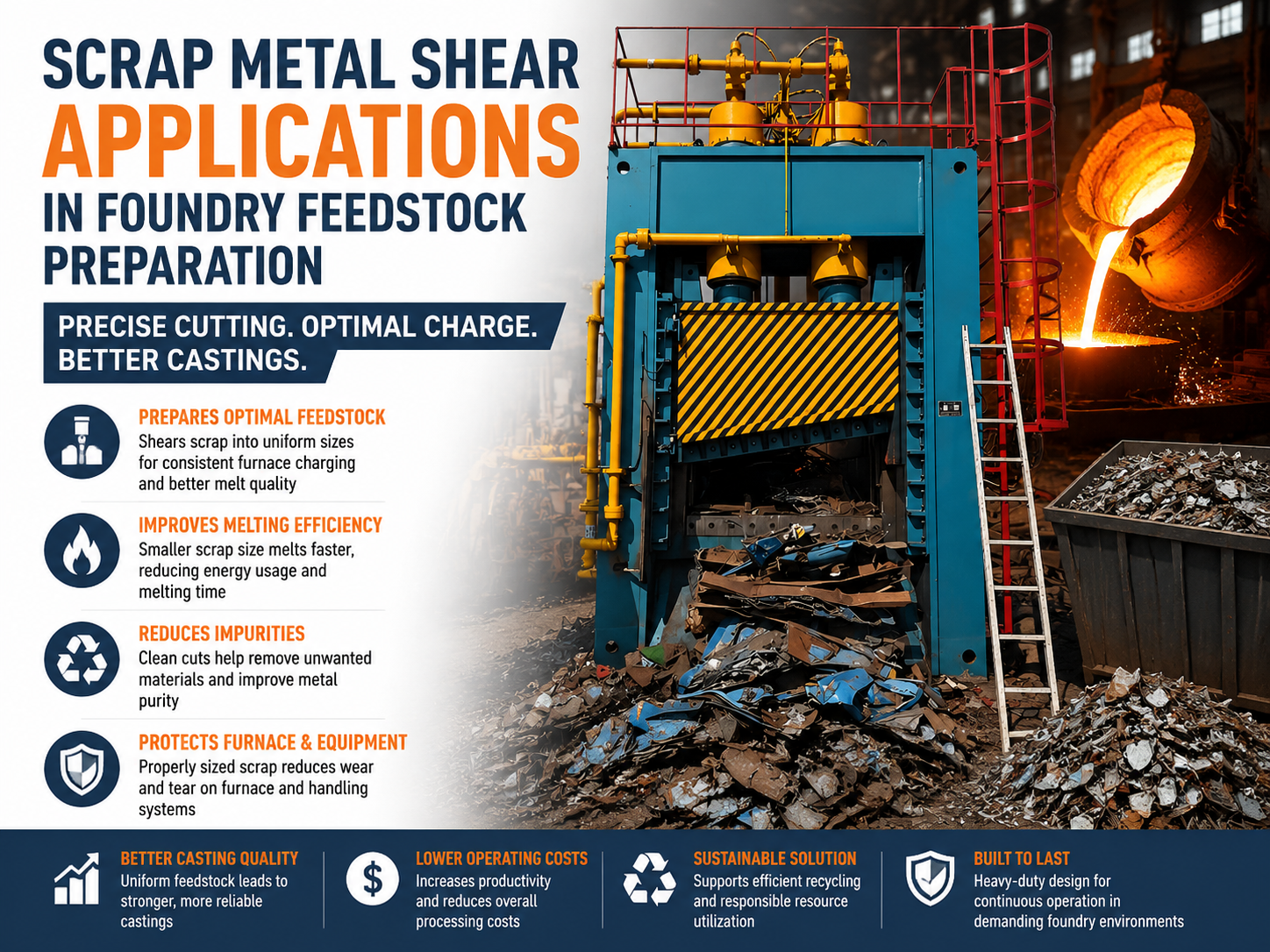 scrap metal shear applications in foundry feedstock preparation a comprehensive guide
