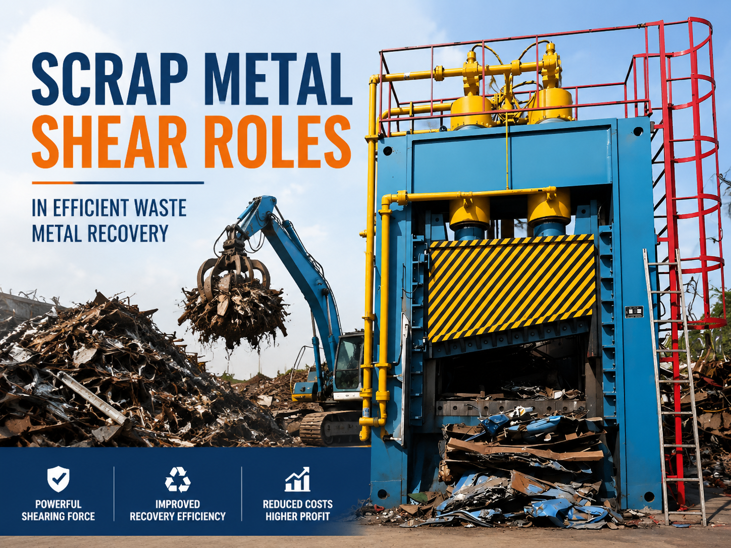 scrap metal shear roles in efficient waste metal recovery 1