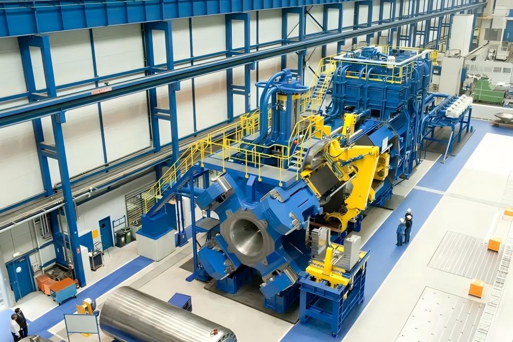 Modern Aluminium Extrusion Press in Factory Setting
