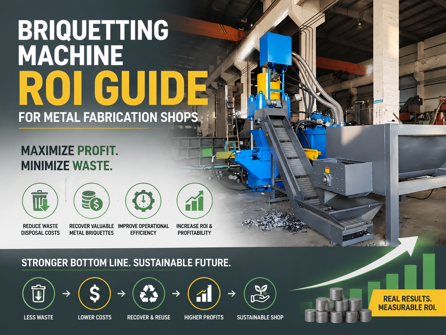 the ultimate briquetting machine roi guide for metal fabrication shops