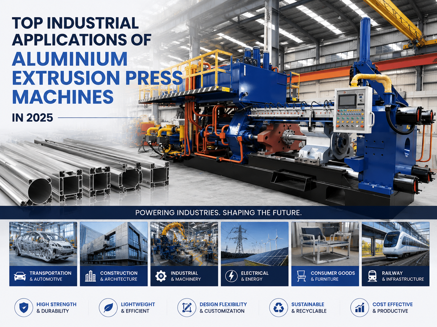 top industrial applications of aluminium extrusion press machines in 2025 1