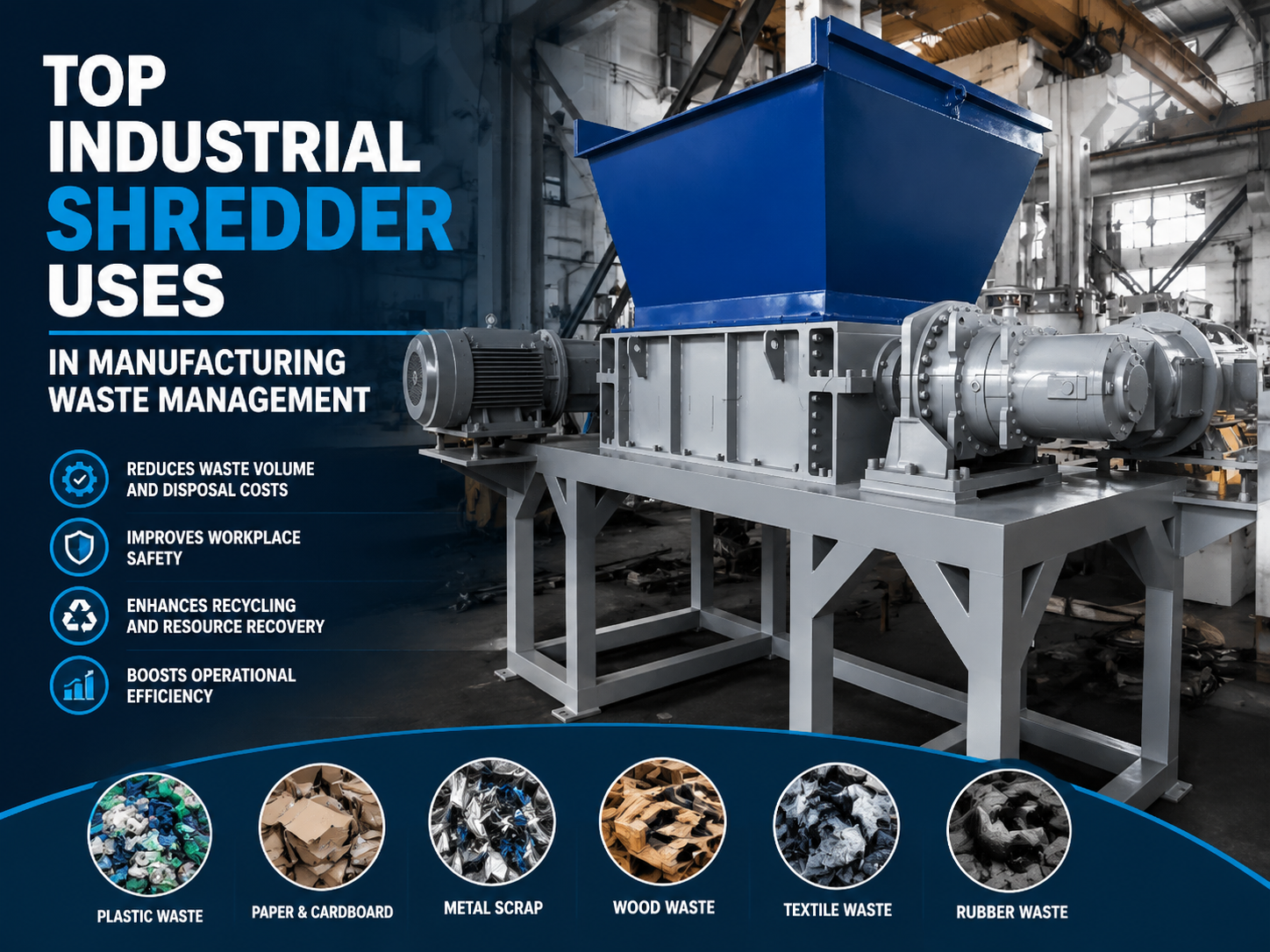 top industrial shredder uses in manufacturing waste management 1