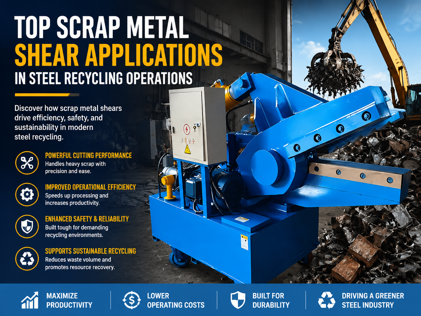 top scrap metal shear applications in steel recycling operations 1