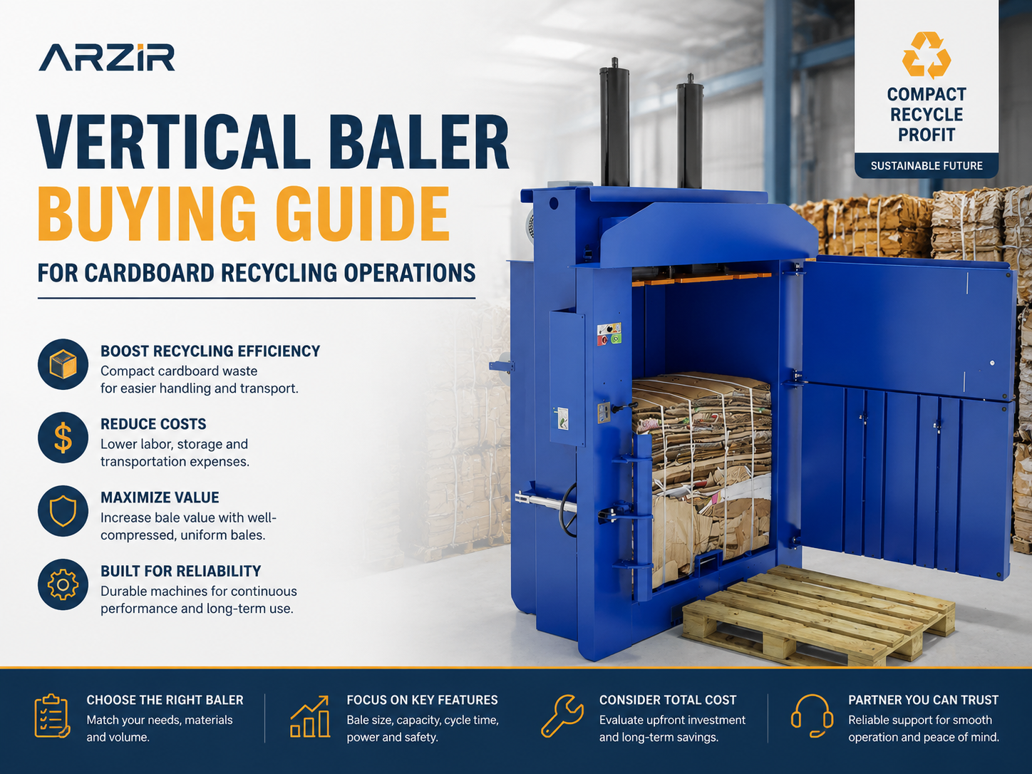 vertical baler buying guide for cardboard recycling operations 1
