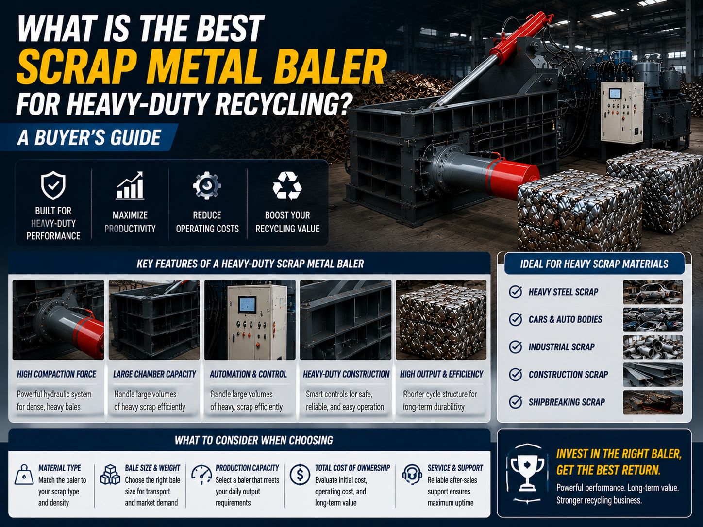 what is the best scrap metal baler for heavy duty recycling a buyer s guide