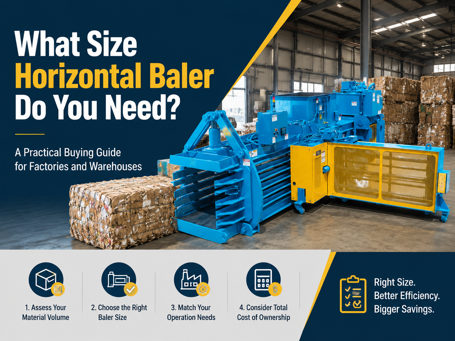 what size horizontal baler do you need a practical buying guide for factories and warehous