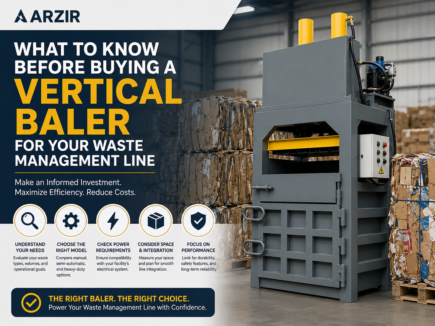 what to know before buying a vertical baler for your waste management line 1
