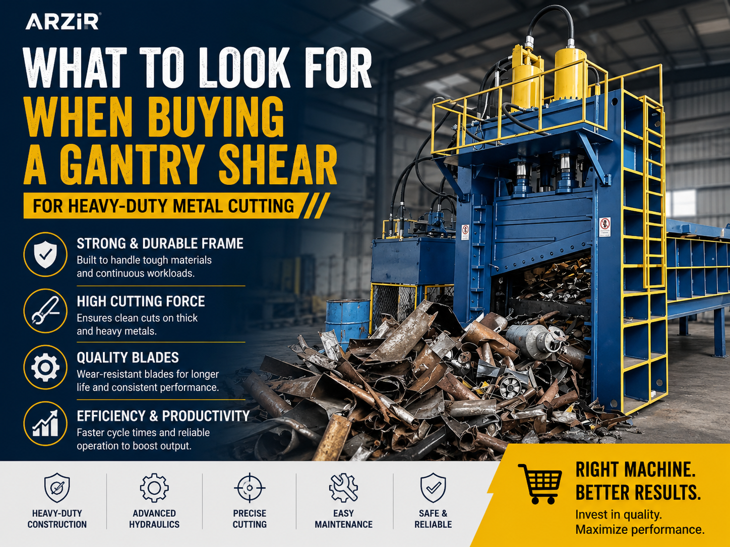what to look for when buying a gantry shear for heavy duty metal cutting