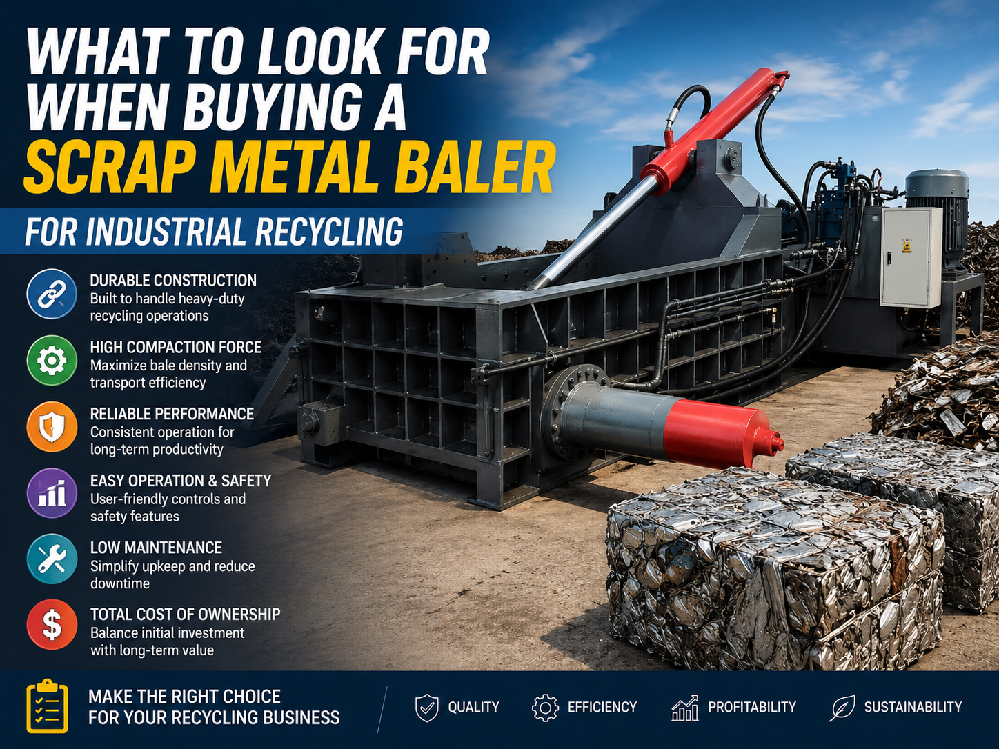 what to look for when buying a scrap metal baler for industrial recycling 1
