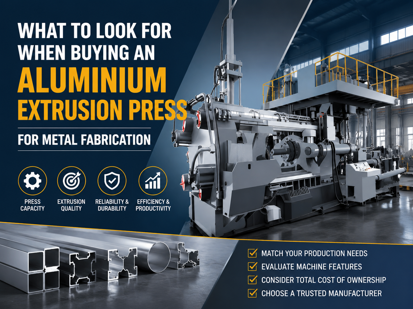 what to look for when buying an aluminium extrusion press for metal fabrication