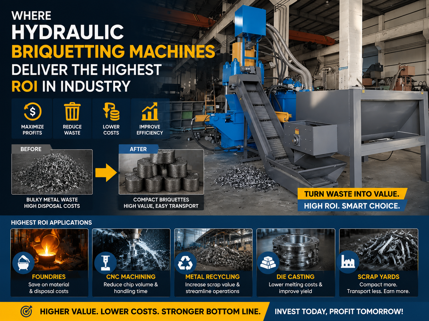 where hydraulic briquetting machines deliver the highest roi in industry 1