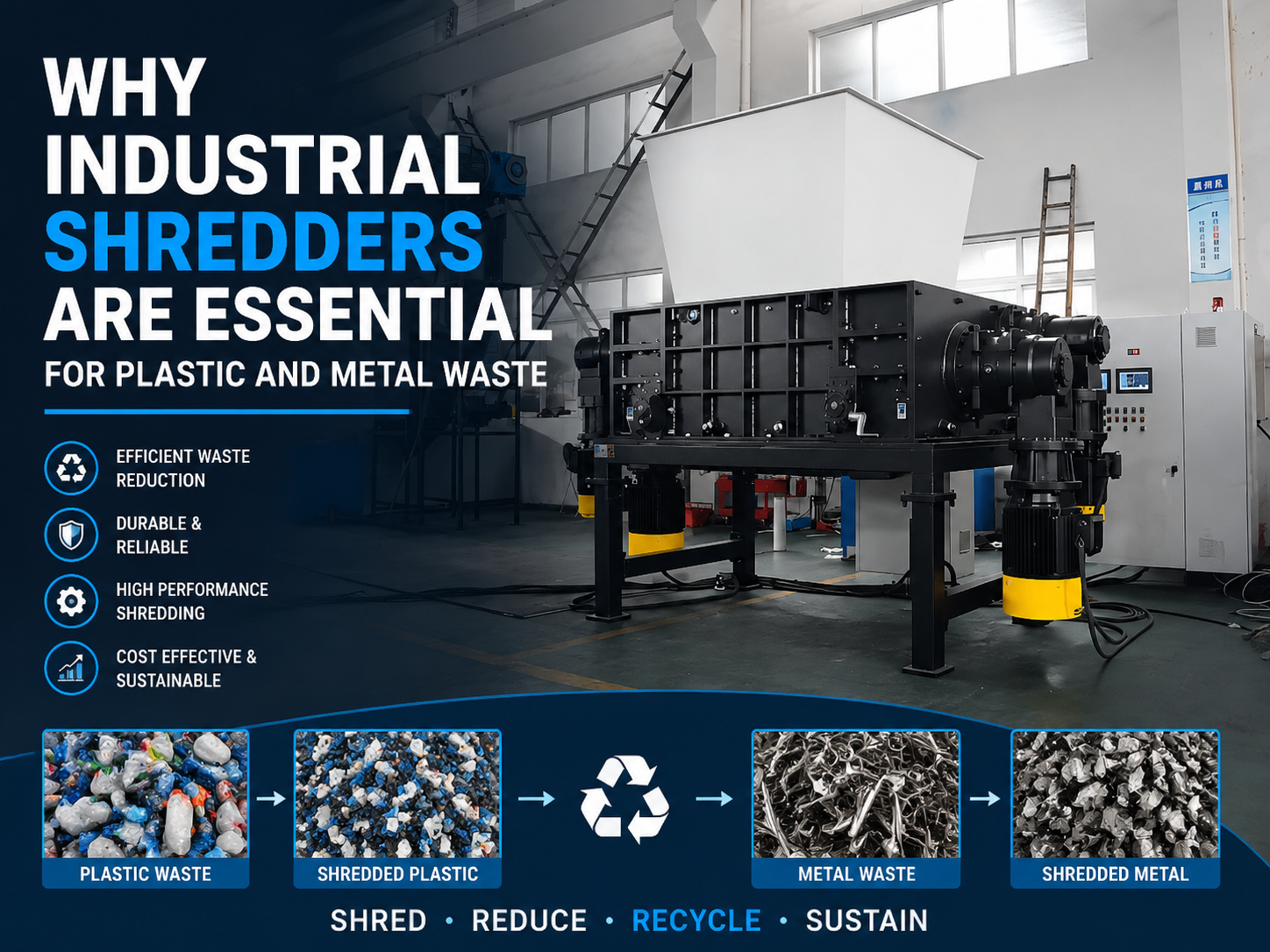 why industrial shredders are essential for plastic and metal waste a comprehensive guide