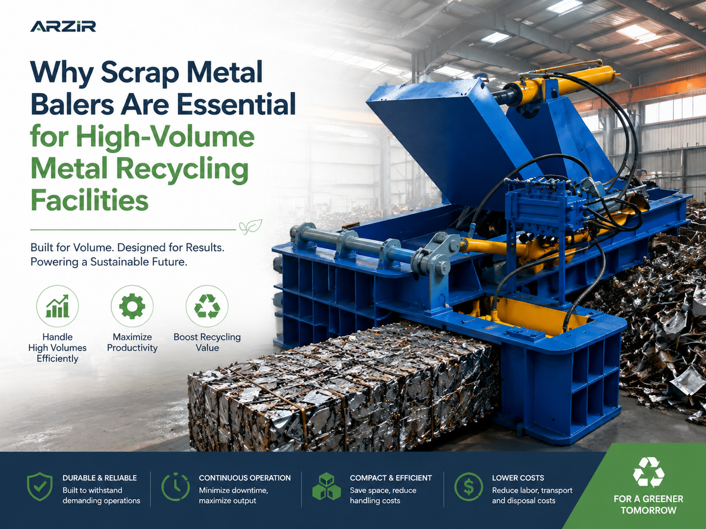 why scrap metal balers are essential for high volume metal recycling facilities 1