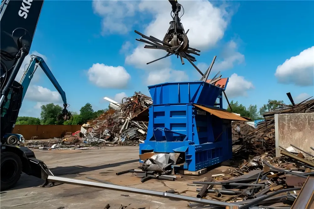 Horizontal Scrap Shear Processing Industrial Metal