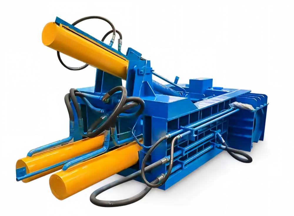 Industrial Car Body Baler in Operation