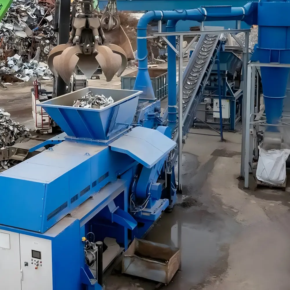 Scrap Metal Processing Line with Hammer Shredder