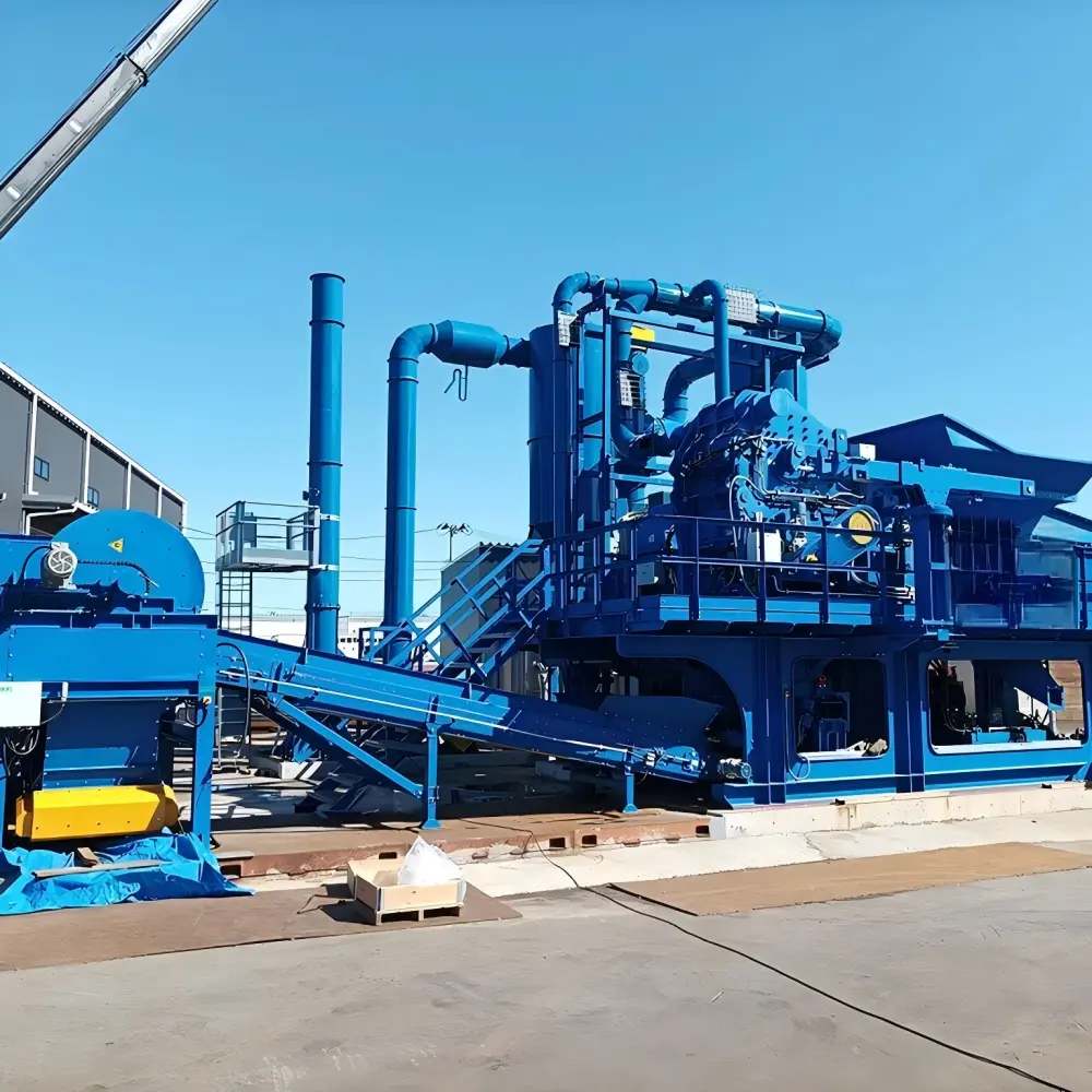 Scrap Yard Processing Line with Hammer Shredder