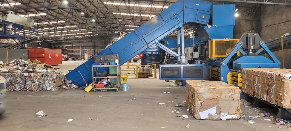 Industrial Recycling Baler Safety System Inspection