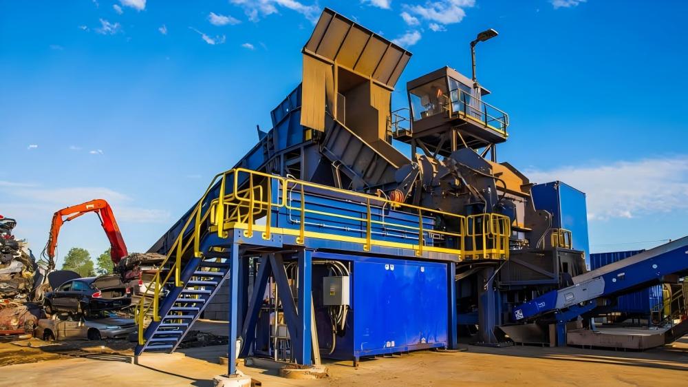 Industrial Hammer Shredder Processing Metal Scrap