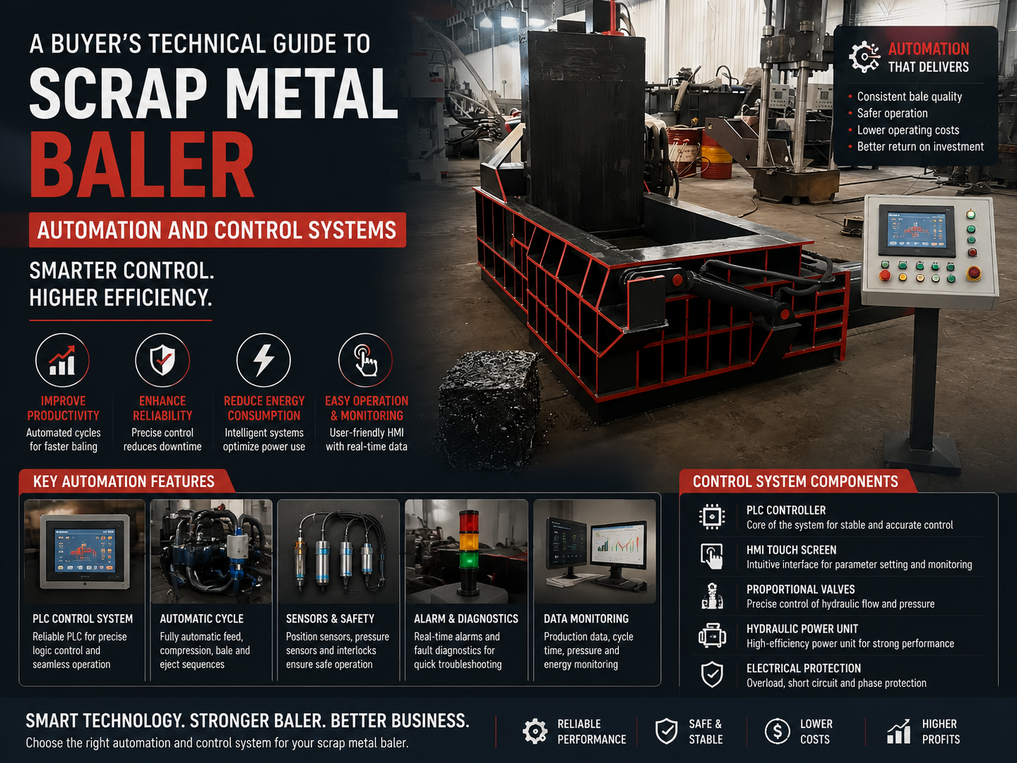 a buyer s technical guide to scrap metal baler automation and control systems