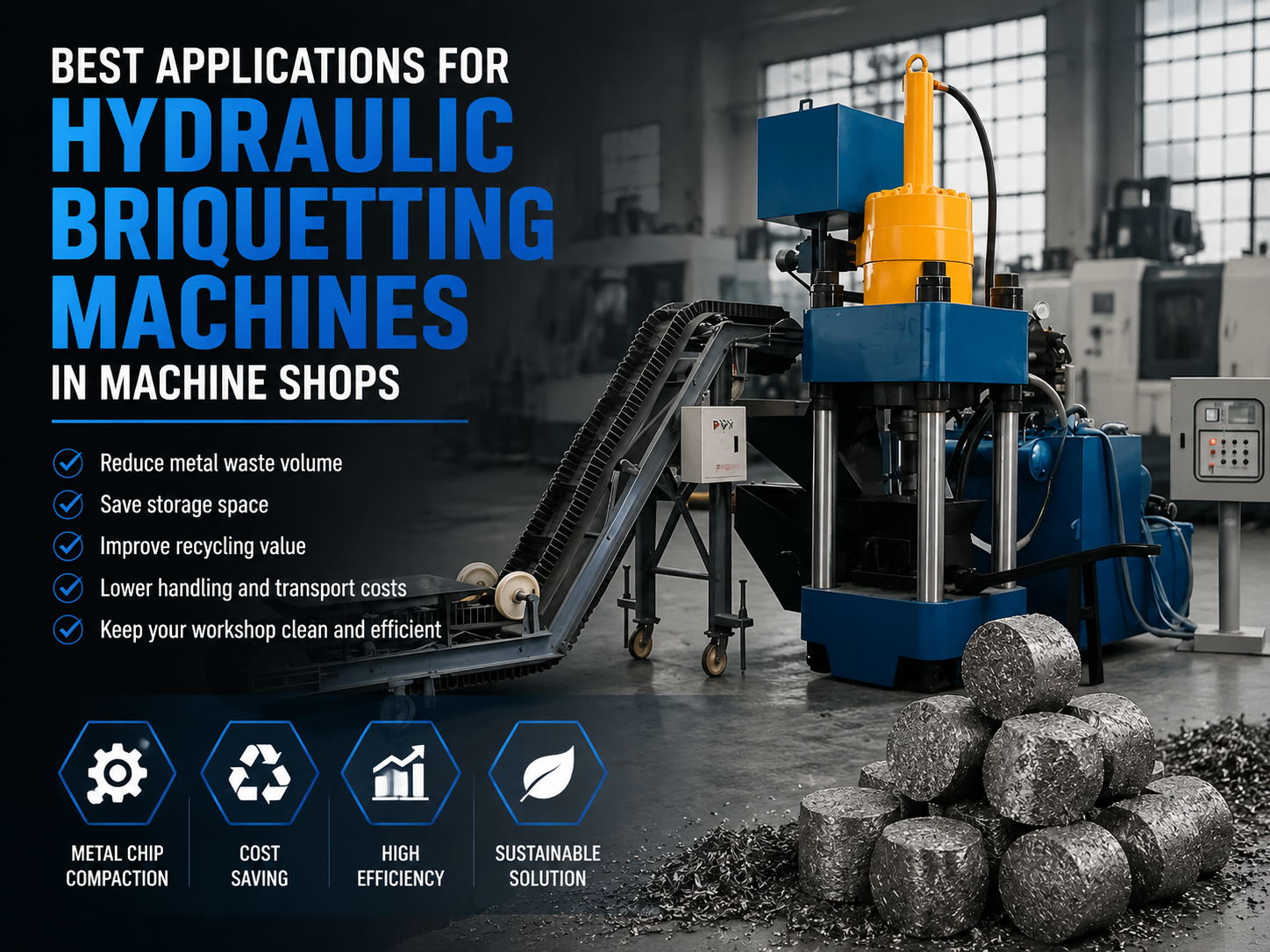 best applications for hydraulic briquetting machines in machine shops a comprehensive guid